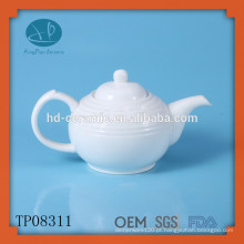Tetera de porcelana branca 680ml, pote de chá de cerâmica